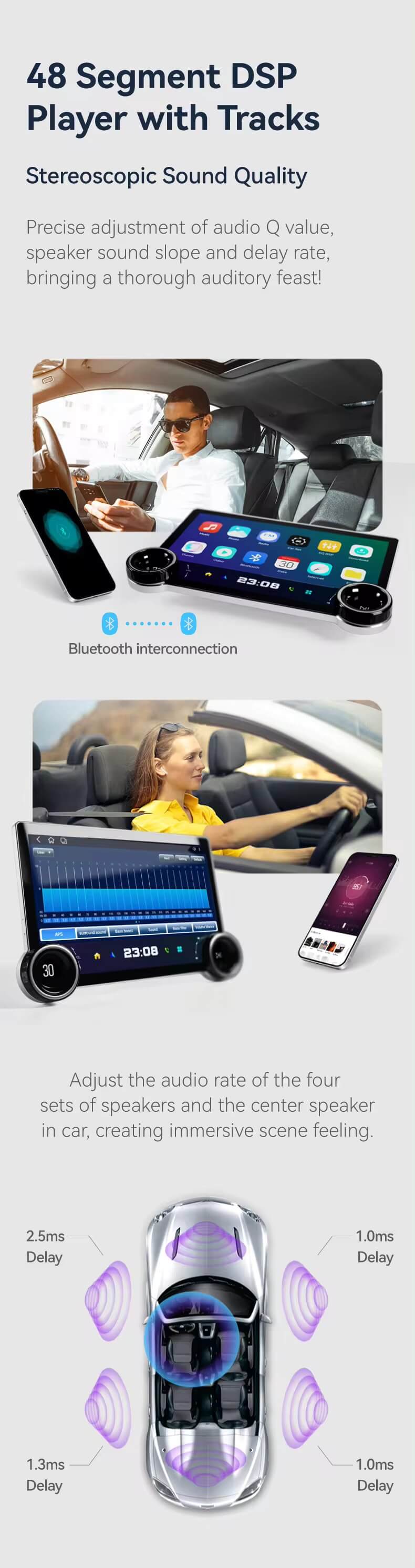 Diamond 2K 11.8 Inches Car Android Stereo Music System with 360 Camera, 2K Screen, OLED Display, Latest Android, 4G Support,  Strong 8|10 Core Processor,  Wireless Android Auto & Apple CarPlay, Bluetooth & WIFI Connectivity, FM/Radio Functionality