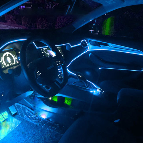 Automaze Bluetooth App Controlled 48 Atmosphere Light Multicolour Music Car  Strip Lamp for Car Interior (12 LED) : : Car & Motorbike